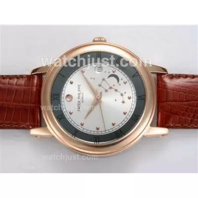 Patek Philippe Limited Edition Automatic Rose Gold Case Same Chassis As Model High Quality