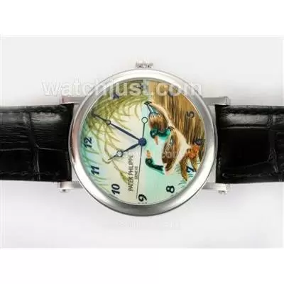 Patek Philippe Classic Manual Winding Mandarin Duck Illustration With Enamel Dial