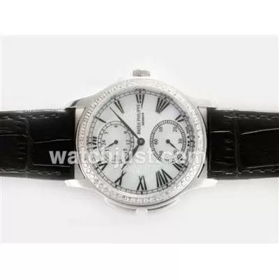 Patek Philippe Classic Diamond Bezel With White Dial