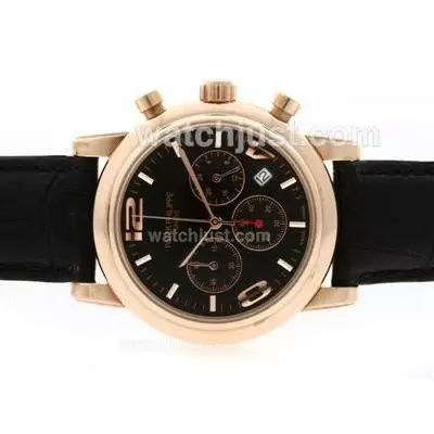 Patek Philippe Classic Working Rose Gold Case With Black Dial