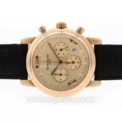 Patek Philippe Classic Working Rose Gold Case With Champagne Dial