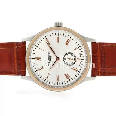 Patek Philippe Classic Two Tone Case With White Dial Roman Markers