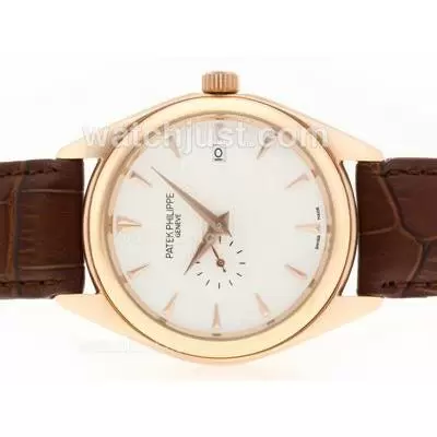 Patek Philippe Classic Automatic Rose Gold Case With White Dial