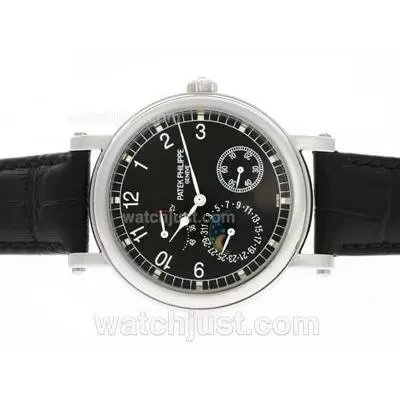 Patek Philippe Classic Working Power Reserve Automatic With Black Dial