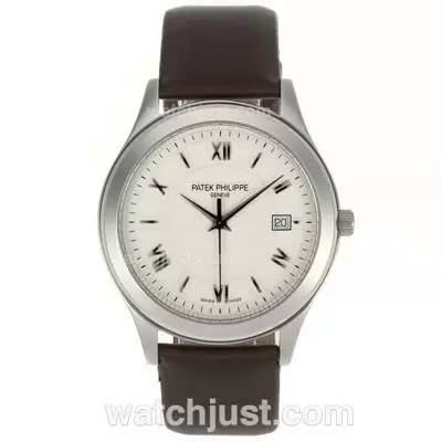 Patek Philippe Classic Automatic With White Dial Leather Strap