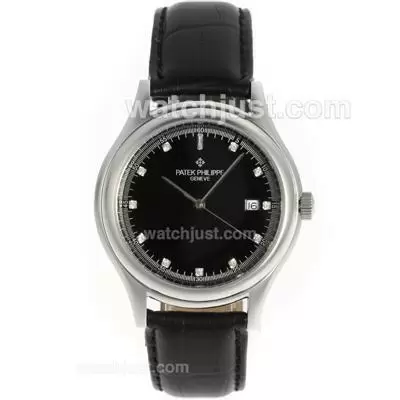 Patek Philippe Classic Automatic With Black Dial Leather Strap