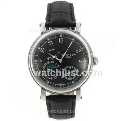 Patek Philippe Classic Working Power Reserve Automatic With Black Dial