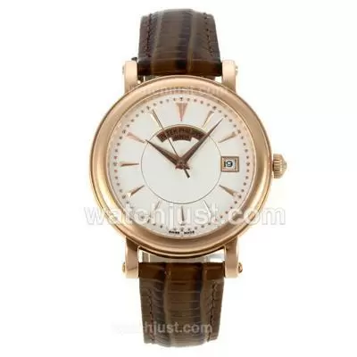 Patek Philippe Classic Automatic Rose Gold Case With White Dial Stick Markers