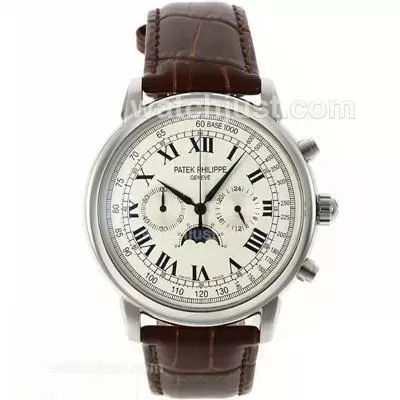 Patek Philippe Classic Working With White Dial Roman Markers