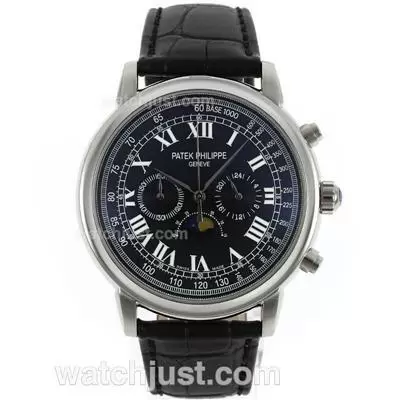 Patek Philippe Classic Working With Black Dial Roman Markers