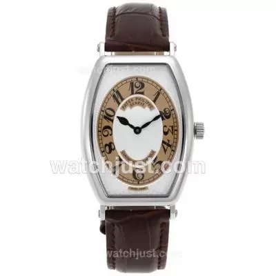 Patek Philippe Classic Automatic Movement With White Dial Leather Strap