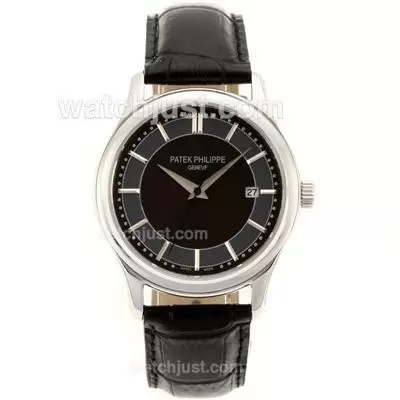 Patek Philippe Classic Automatic Stick Markers With Black Dial Sapphire Glass