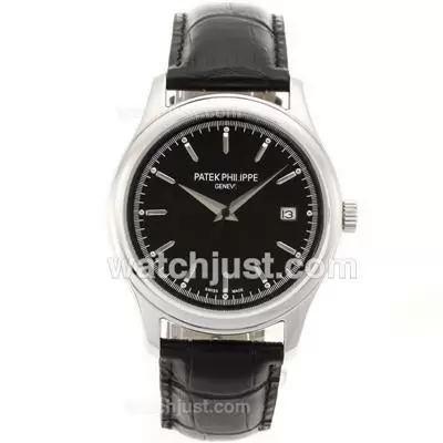 Patek Philippe Classic Automatic Stick Markers With Black Dial Sapphire Glass