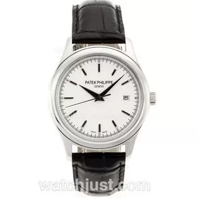 Patek Philippe Classic Automatic Stick Markers With White Dial Sapphire Glass