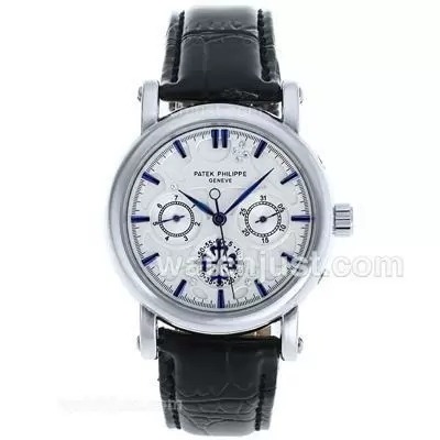 Patek Philippe Classic Automatic With White Dial Leather Strap