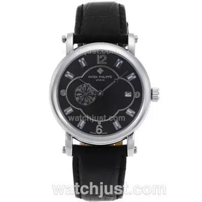 Patek Philippe Classic Automatic With Black Dial Leather Strap