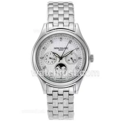 Patek Philippe Grande Complication Automatic Diamond Markers With White Dial S/s