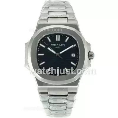 Patek Philippe Nautilus Automatic Stick Markers With Gray Dial S/s