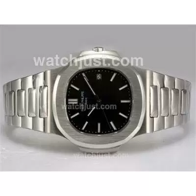 Patek Philippe Nautilus Jumbo Mbw Automatic With Black Dial Same Chassis As Automatic Movement