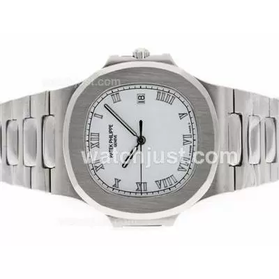 Patek Philippe Nautilus Automatic Movement With White Dial S/s