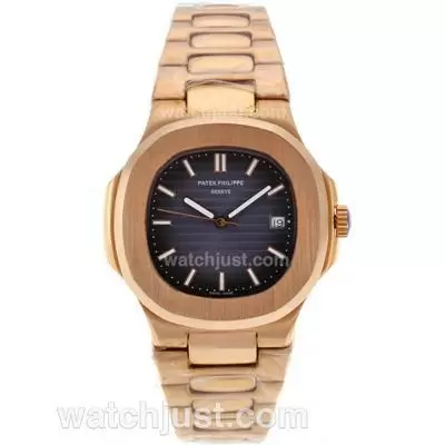 Patek Philippe Nautilus Automatic Full Rose Gold With Blue Dial