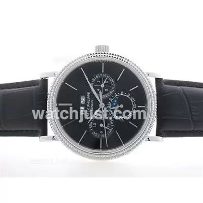 Patek Philippe Perpetual Clendar Moon Phase With Black Dial