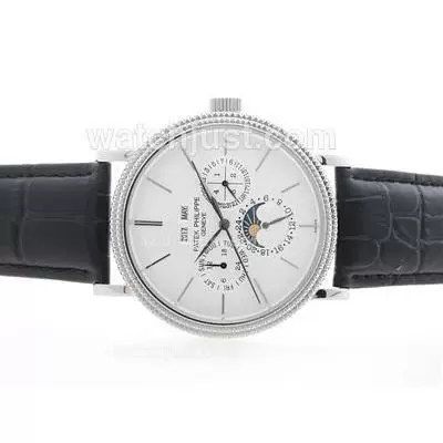 Patek Philippe Perpetual Calendar Automatic Moon Phase With White Dial