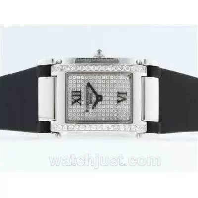 Patek Philippe Twenty 4 Hours Automatic Movement With Diamond Bezel And Dial Lady Size