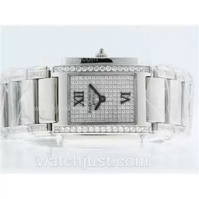 Patek Philippe Twenty 4 Hours Automatic Movement With Diamond Marking And Dial S/s Lady Size