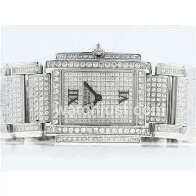 Patek Philippe Twenty 4 Hours Automatic Movement With Full Diamond Lady Size