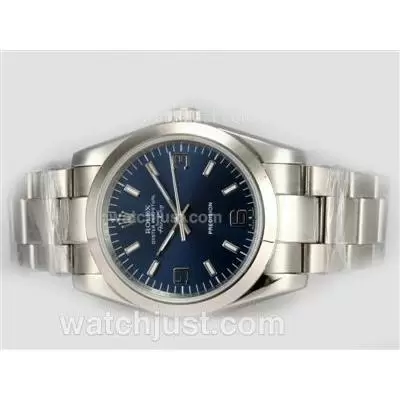 Rolex Air King Precision Automatic With Blue Dial