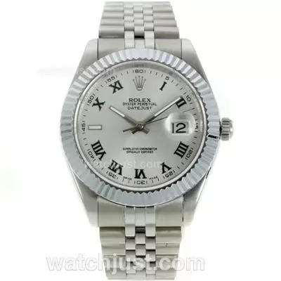 Rolex Datejust Ii Automatic Movement Roman Markers With White Dial 41mm Version