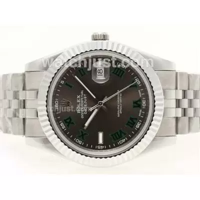 Rolex Datejust Ii Automatic Green Roman Marking With Gray Dial 41mm Version