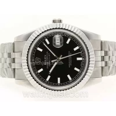 Rolex Datejust Ii Automatic Stick Marking With Black Dial 41mm Version