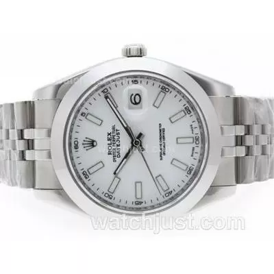 Rolex Datejust Ii Automatic Stick Marking With White Dial 41mm Same Structure As Automatic Movement