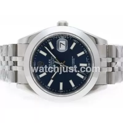 Rolex Datejust Ii Automatic Stick Marking With Blue Dial 41mm Same Structure As Automatic Movement