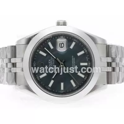 Rolex Datejust Ii Automatic Stick Marking With Black Mop Dial 41mm Same Structure As Automatic Movement