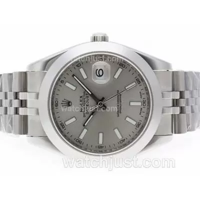 Rolex Datejust Ii Automatic Stick Marking With Gray Dial 41mm Same Structure As Automatic Movement