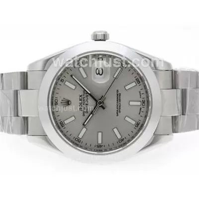 Rolex Datejust Ii Automatic Stick Marking With Gray Dial 41mm Same Structure As Automatic Movement