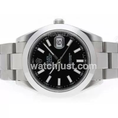 Rolex Datejust Ii Automatic Stick Marking With Black Dial 41mm Same Structure As Automatic Movement