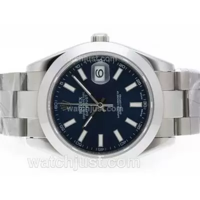 Rolex Datejust Ii Automatic Stick Marking With Blue Dial 41mm Same Structure As Automatic Movement