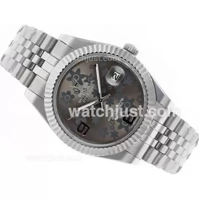 Rolex Datejust Ii Automatic With Gray Floral Motif Dial S/s