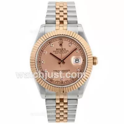 Rolex Datejust Ii Automatic Movement Two Tone Diamond Markers With Champagne Dial