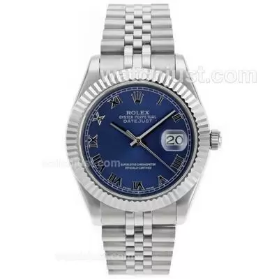 Rolex Datejust Ii Automatic Movement Roman Markers With Blue Dial