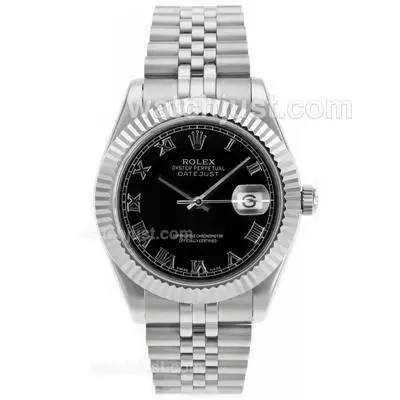 Rolex Datejust Ii Automatic Movement Roman Markers With Black Dial