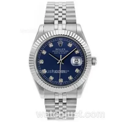 Rolex Datejust Ii Automatic Movement Diamond Markers With Blue Dial