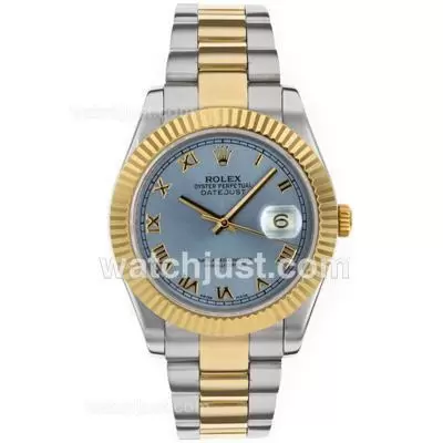 Rolex Datejust Ii Automatic Movement Two Tone Roman Markers With Blue Dial