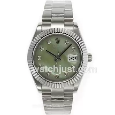 Rolex Datejust Ii Automatic Movement Diamond Markers With Green Mop Dial S/s