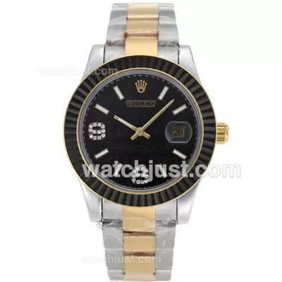 Rolex Datejust Ii Automatic Black Cz Bezel With Rolex Water Mark Dial