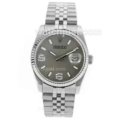 Rolex Datejust Automatic Movement With Gray Watermark Dial S/s